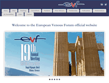 Tablet Screenshot of europeanvenousforum.org